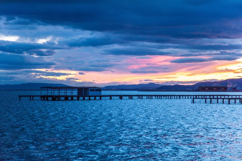 Atardecer sobre el Delta del Ebro
